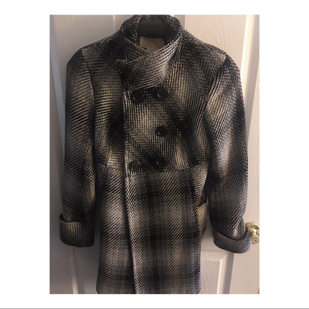 Michael Kors Women's Black and White Coat